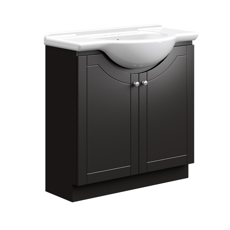 Ebern Designs Demonde 34'' Single Bathroom Vanity with Porcelain Top